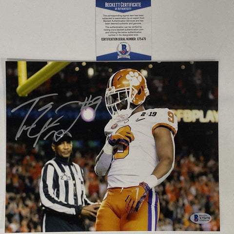 Autographed/Signed TRAVIS ETIENNE JR Clemson Tigers 8x10 Photo BAS COA #4