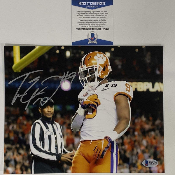 Autographed/Signed TRAVIS ETIENNE JR Clemson Tigers 8x10 Photo BAS COA #4