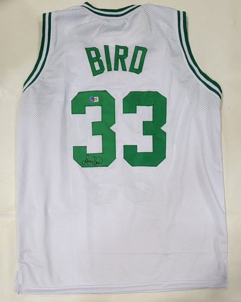 LARRY BIRD SIGNED AUTOGRAPHED PRO STYLE XL "LARRY LEGEND" CUSTOM JERSEY BECKETT