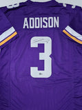 Vikings Receiver JORDAN ADDISON Signed Custom Replica Purple Jersey - BAS