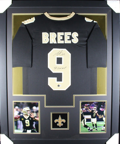 DREW BREES MVP (Saints black TOWER) Signed Autographed Framed Jersey Beckett