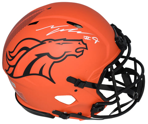 TALANOA HUFANGA SIGNED DENVER BRONCOS RAVE AUTHENTIC SPEED HELMET BECKETT