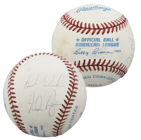 Rangers Nolan Ryan "Best Wishes" Authentic Signed OAL Baseball BAS #BU64228