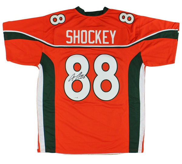 Jeremy Shockey Signed Miami Custom Orange Jersey
