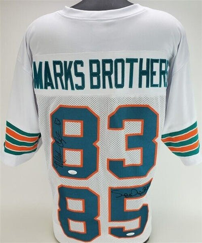 Marks Brothers / Mark Clayton & Mark Duper Signed Miami Dolphin Jersey (JSA COA)