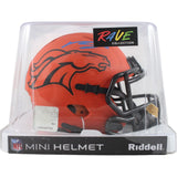 Bo Nix Autographed/Signed Denver Broncos Rave Mini Helmet Beckett Witness 49616