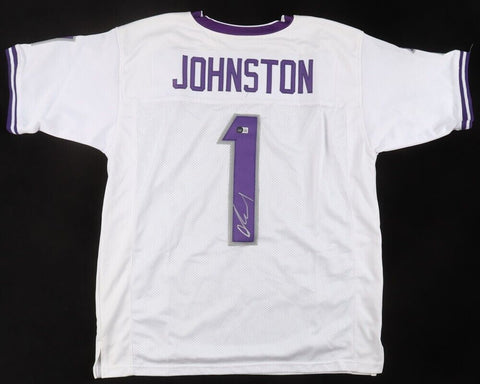Quentin Johnston Signed TCU Horned Frogs Jersey (Beckett) Los Angles Charger /WR