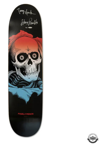 Tony Hawk & Stacy Peralta Autographed Powell Peralta Ripper Skateboard Deck UDA