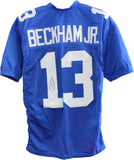 Odell Beckham Jr Autographed/Signed Pro Style Size XL Blue Jersey JSA 59362