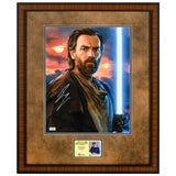 Ewan McGregor Autographed Obi Wan Kenobi Lightsaber 11x14 Classic Framed Photo