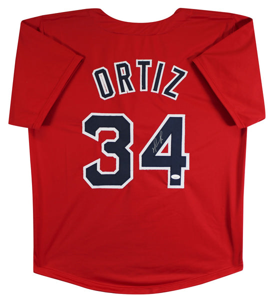 David Ortiz Authentic Signed Red Pro Style Jersey Autographed JSA