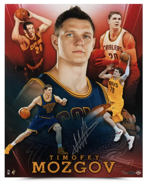 Timofey Mozgov Autographed "Cavaliers Collage" 16" x 20" Photograph UDA LE 50