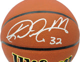 JOHN STOCKTON & KARL MALONE AUTOGRAPHED JAZZ LOGO BASKETBALL BECKETT 235782