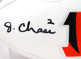 Ja'Marr Chase Autographed Cincinnati Bengals Logo Football- Beckett W Hologram