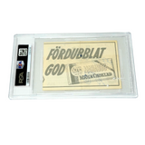 Pele Signed 1958 World Cup Debut Brazil Match Ticket Inscribed DEBUT - PSA 1.5