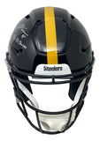 James Harrison Signed Steelers FS Authentic SpeedFlex Helmet 2x SB Champs BAS