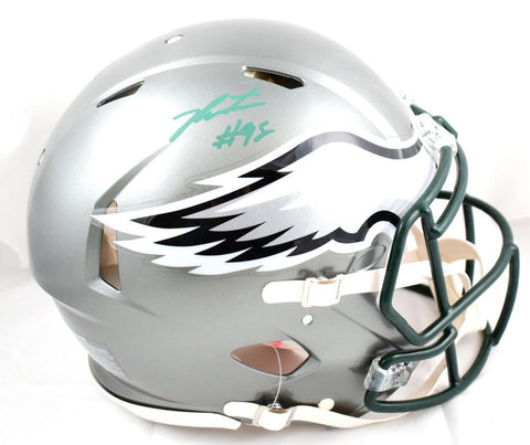 Jalen Carter Autographed Eagles F/S Flash Speed Authentic Helmet- JSA W *Green