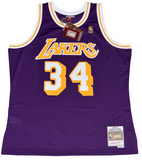 SHAQUILLE O'NEAL SIGNED LOS ANGELES LAKERS PURPLE MITCHELL & NESS JERSEY BECKETT