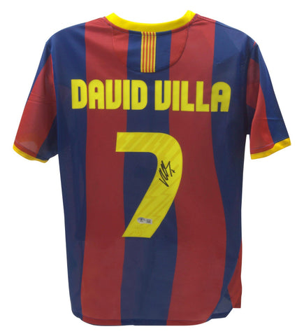 David Villa Signed Barcelona F C Nike Jersey (Beckett) Spanish National Team