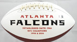 Deion Sanders Signed Atlanta Falcons Logo Football Prime Time - Beckett W Holo