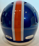 Dennis Smith Autographed Denver Broncos Blue Metallic Mini Helmet Inscribed JSA