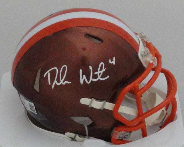 Browns DESHAUN WATSON Signed Riddell FLASH Speed Mini Helmet AUTO - BAS