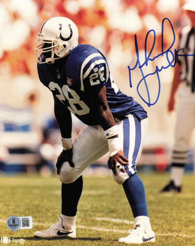 Marshall Faulk Autographed 8x10 Photo Indianapolis Colts Beckett BAS QR #BS32023