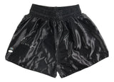 Mike Tyson Signed Custom Black Boxing Trunks JSA ITP