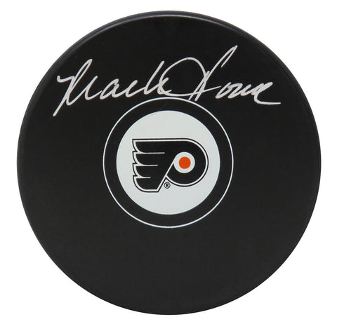 Mark Howe Signed Philadelphia Flyers Hockey Puck- SCHWARTZ COA