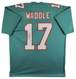 Jaylen Waddle Authentic Signed Teal Pro Style Jersey Autographed JSA