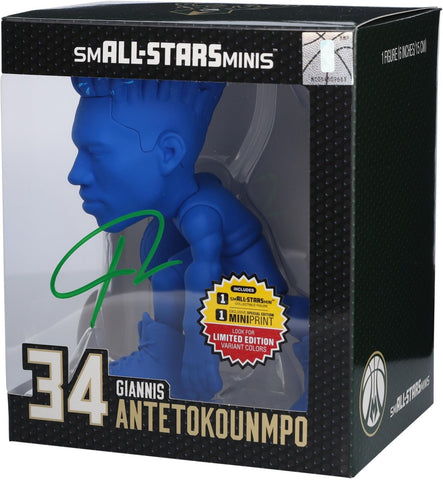 Giannis Antetokounmpo Bucks Signed smALL-STARS Minis Blue Chase 6" Figurine