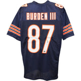 Luther Burden Autographed/Signed Pro Style Blue XL Jersey Beckett Witness 51840