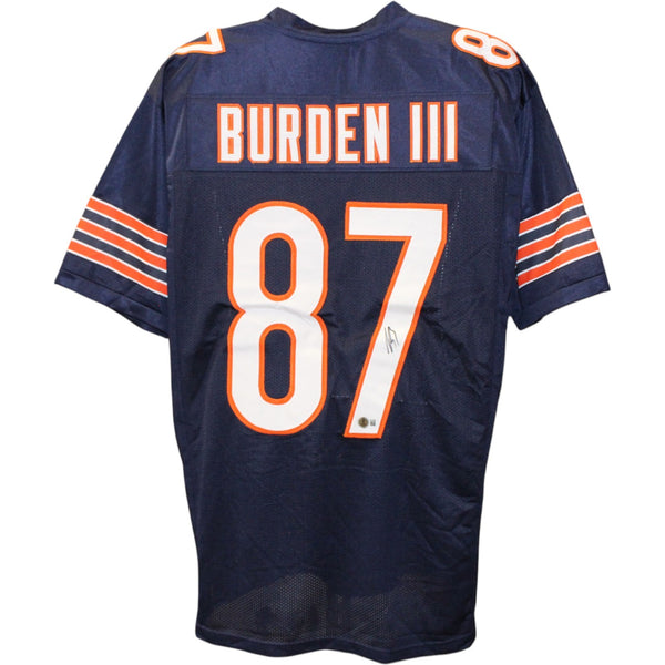 Luther Burden Autographed/Signed Pro Style Blue XL Jersey Beckett Witness 51840