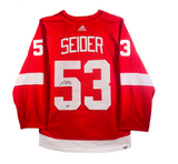 MORITZ SEIDER Autographed Red Wings Authentic Adidas Red Jersey FANATICS