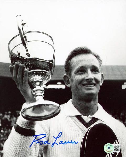 Rod Laver Authentic Signed 8x10 Black & White Vertical Photo BAS #BC13792