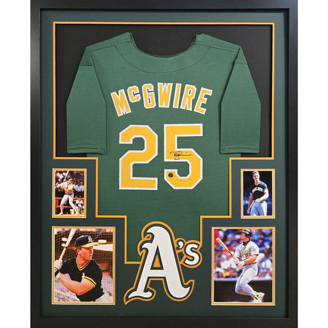 Mark McGwire Autographed Signed Framed Green Athletics Jersey