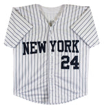 Jasson Dominguez Authentic Signed White Pinstripe Pro Style Jersey BAS