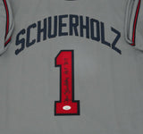 Braves JOHN SCHUERHOLZ Signed Custom Replica Atlanta Grey Jersey AUTO - JSA