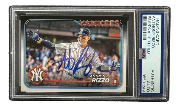 Anthony Rizzo Signed 2024 Topps #184 New York Yankees Card PSA