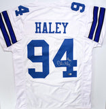 Charles Haley Autographed White Pro Style Jersey- Beckett W Hologram *Silver