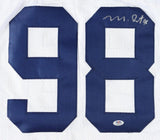 Montez Sweat Signed Chicago Bears White Jersey (PSA) 2023 Pro Bowl Linebacker