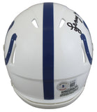Colts Lenny Moore "HOF 75" Authentic Signed Speed Mini Helmet BAS Witnessed