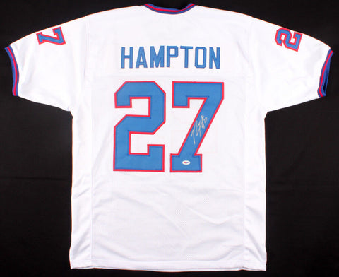 Rodney Hampton Signed New York Giants Jersey (PSA COA) 2xPro Bowl (1992,1993) RB