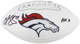 Broncos Champ Bailey "HOF 19" Signed Rawlings White Panel Logo Football BAS Wit