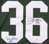 Dave Robinson & LeRoy Butler Signed Team Highlight Stat Packers HOF Jersey (JSA)