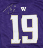 Jacob Eason Signed Washington Huskies Jersey (JSA) Seattle Seahawks Quarterback
