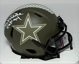 Cowboys RANDY WHITE Signed Riddell SALUTE SERVICE Speed Mini Helmet AUTO - JSA