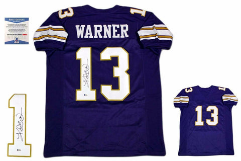 Kurt Warner Autographed SIGNED Jersey - Beckett Witnessed Authentic - Purple
