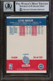 Blazers Clyde Drexler Signed 1987 Fleer #30 Card Auto Graded 10! BAS Slabbed 2