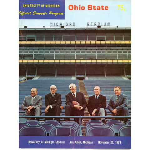 Michigan Wolverines vs Ohio State Buckeyes 11/22/1969 Gameday Magazine 59298